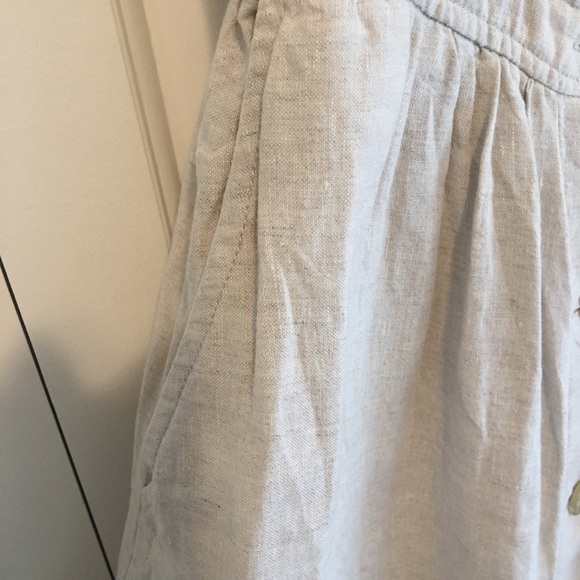 Wilfred Aritzia Adelia buttoned linen dress with front tie knot - Picture 5 of 6